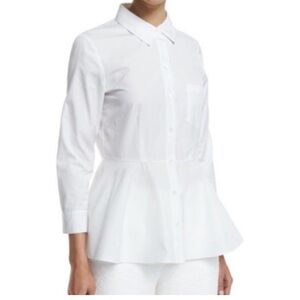 Theory Peplum Button-Up Shirt
